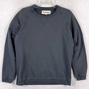 Mollusk Sweatshirt Mens S Faded Charcoal Gray Blank Preppy Classic Beach USA